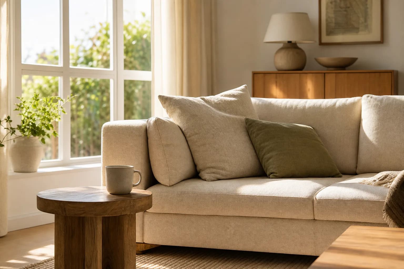 Illustrative sample of Google Imagen 4 photorealistic output on the Martini canvas — a naturally lit lifestyle scene with accurate shadows and material detail