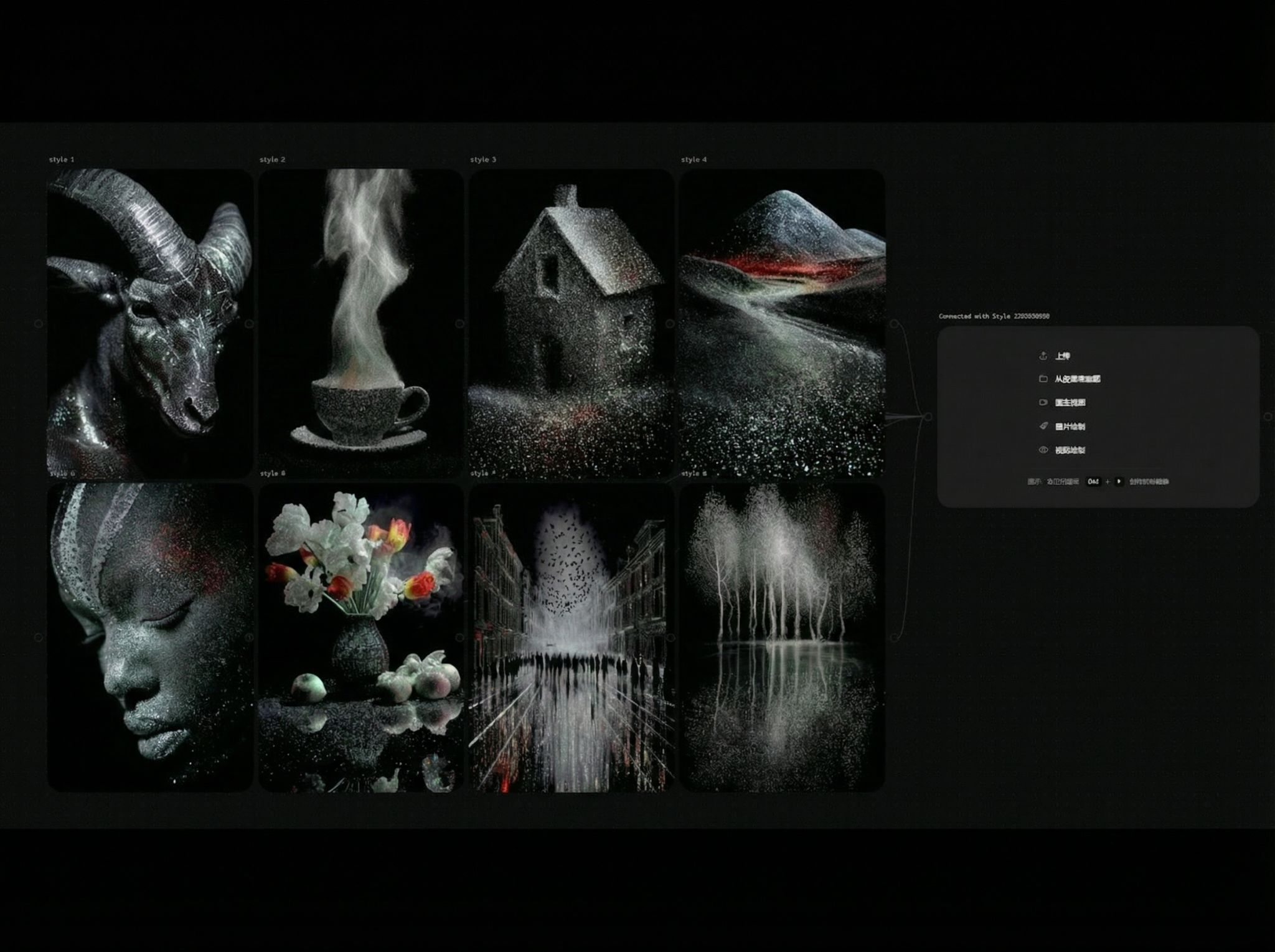 Style selection list screenshot